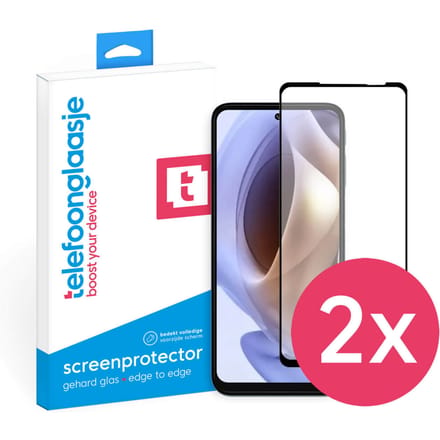 DuoPack: Motorola Moto G31 screenprotector gehard glas Edge to Edge