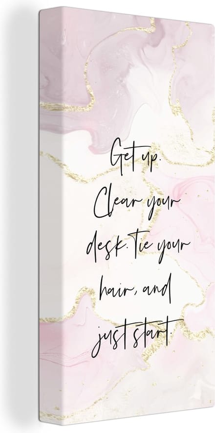 Canvas Schilderij Quotes - Studenten - Studeren - Motivatie - Leren - 20x40 cm - Wanddecoratie