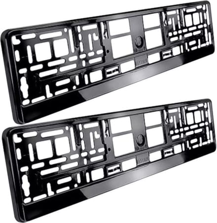 Xtrobb Kentekenplaathouder - 2x stuks - zwart - ABS - 53 x 14 cm - nummerplaathouder - kentekenplaat - auto
