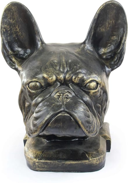 Franse Bulldog urn en tuinbeeld voor hondenas