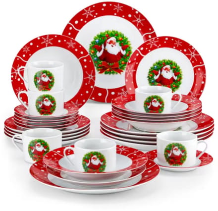 Celestial Serviesset – Serviesset – 6 persoons – 30 delig – Wit Keramisch – Breakfast Plates – Voor elke gelegenheid