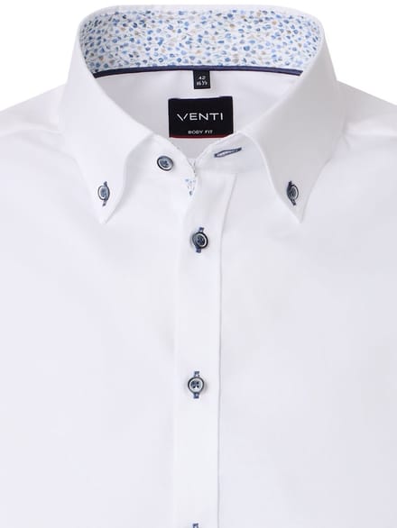 Venti Overhemd Button Down Boord Katoen Body Fit - L