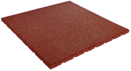 Rubber tegels 20 mm - 1 m² (4 tegels van 50 x 50 cm) - Rood
