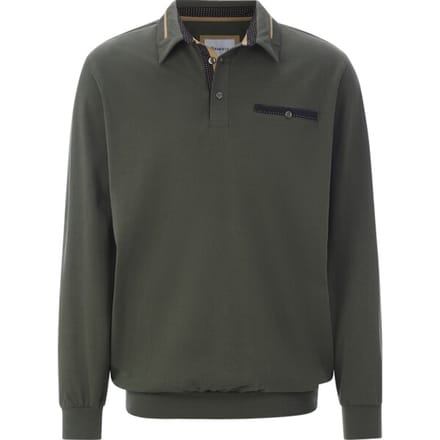 Babista herren Poloshirt Met Lange Mouwen - 56/58 - olijf - Plus Size