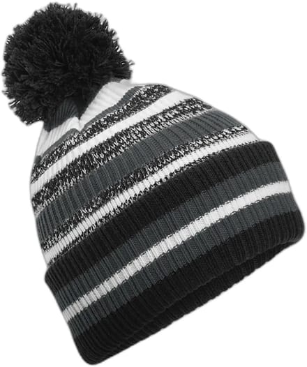 Multi-Sport Fan Beanie - Black/Graphite Grey/White - One Size