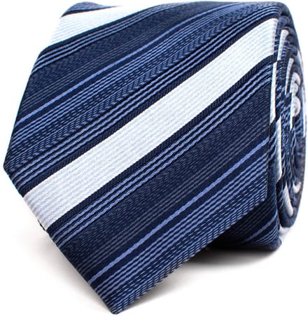 TRESANTI | FASINO | Zijden stropdas schuin gestreept | Blauw