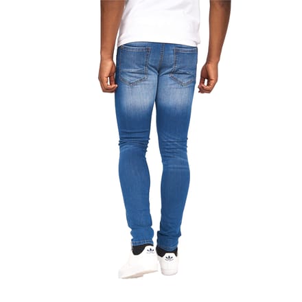 Crosshatch Heren Barbeck Slim Jeans (Stone Wash)