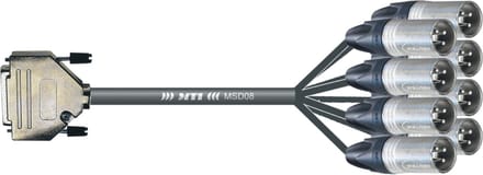 MUSIC STORE Studio Multicore/Pro 8/25-XLR 3m / D-Sub 25 > XLR male - Analoge multicore kabel