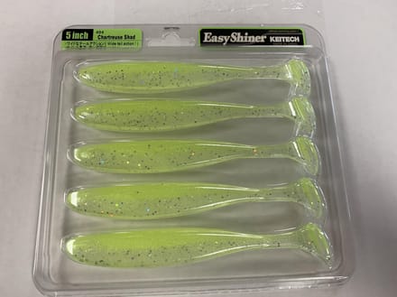Keitech Easy Shiner 5” - 12cm (5 pcs) - Kleur : Chartreuse Shad