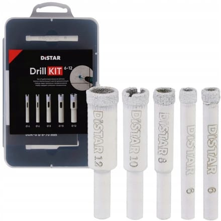 Distar DrillKIT - Diamantboren Set - Voor Tegels en Graniet - 6-12 mm