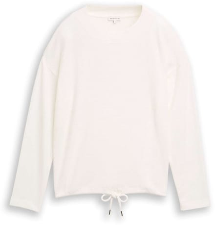 Tom Tailor - Loose fit sweatshirt - Maat XXL - Whisper White