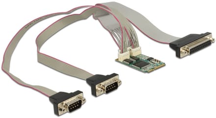 Delock Module MiniPCIe I/O PCIe full size 2 x Serial RS-232 + 1 x Parallel
