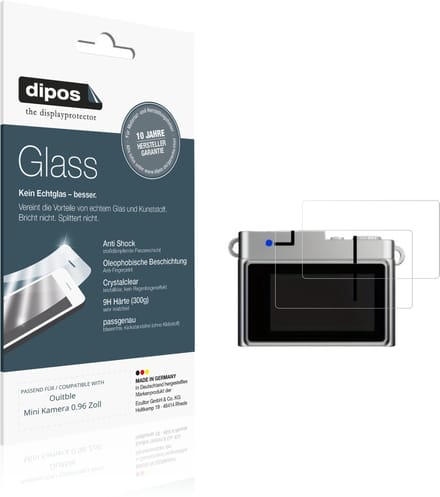 dipos – 2x Pantserfolie geschikt voor Ouitble Mini Camera 0.96 Inch | 9H Screenprotector
