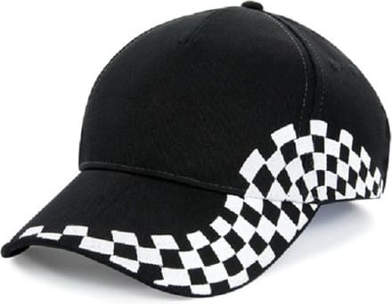 Eizook Unisex Grand Prix Baseball Cap - Zwart - Wit