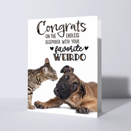 CAT'CHY Cards - wenskaart - huwelijk - kat - hond