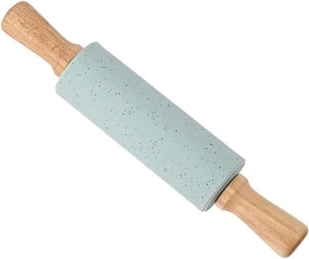Deegroller - Rolstok Keuken - Thuis Bakken - Siliconen Handgreep - 31 cm - Blauw