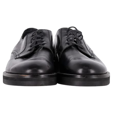 Yohji Yamamoto Veterschoenen in Zwart Leer