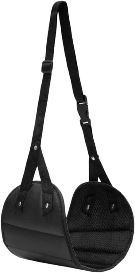 Voethangmat - Beenslinger - Comfortabel reizen - Telescopische aanpassing - 49 x 15 x 20 cm - Zwart