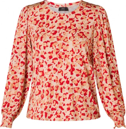 YESTA Heidi Tops - Light Camel/Multi Co - maat X-0(44)