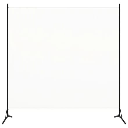 vidaXL - Kamerscherm - met - 1 - paneel - 175x180 - cm - stof - wit