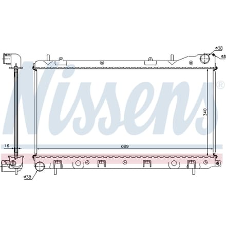 Radiator, motorkoeling NISSENS 67706A