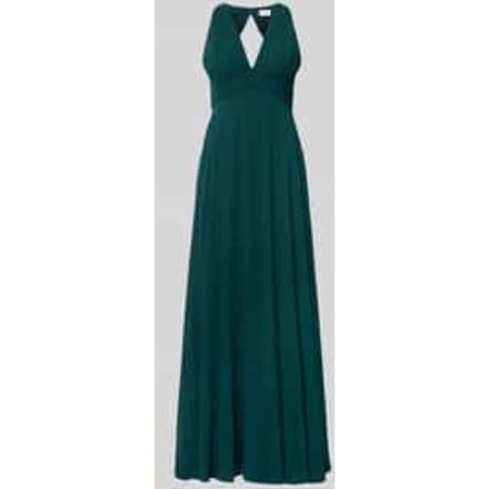 fit and flare avondjurk met diepe v-hals