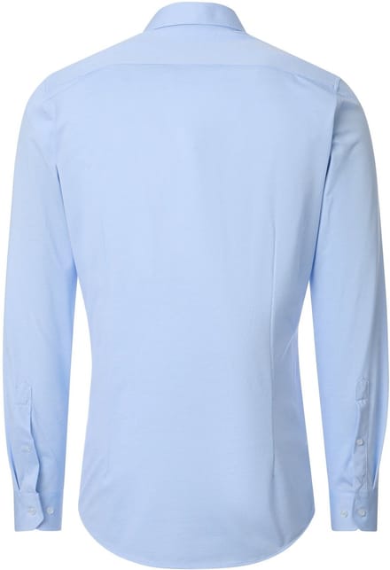 VENTI modern fit overhemd - jersey - lichtblauw - Strijkvriendelijk - Boordmaat: 43