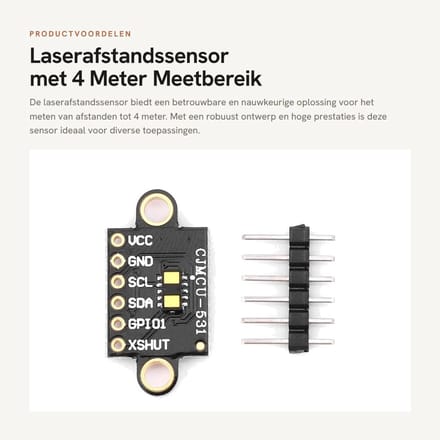 Dailygoods - Laserafstandssensor met 4 Meter Meetbereik en Hoge Nauwkeurigheid
