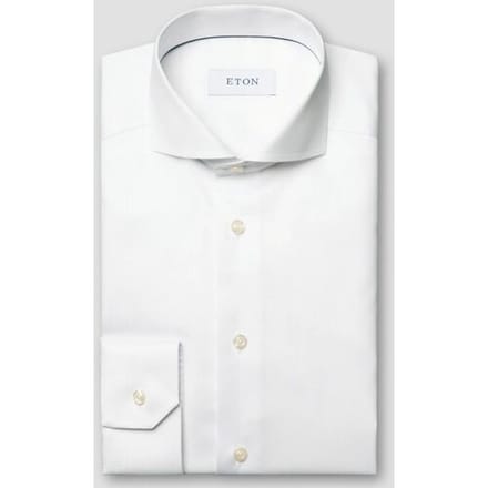 Eton Overhemd Super Slim Signature Twill Extreme Cutaway Wit / male