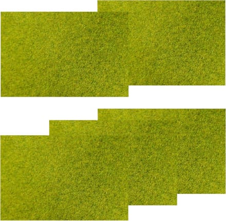 Grasmat 20 x 30 cm, set van 5, ideaal voor modelspoorwegen en landschapsarchitectuur, kunstgras gazonmat en grastapijt