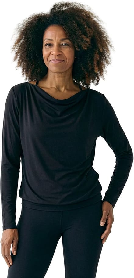Yoga-Longsleeve flowing shakti "ala" - black