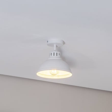 Luminex Sven plafondlamp, 1-lamp, wit, staal, E27