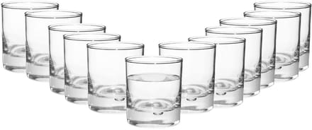 5Five dringlazen / waterglazen Biaritz - 12x stuks - 300 ml - transparant - brede basis - vaatwasser geschikt