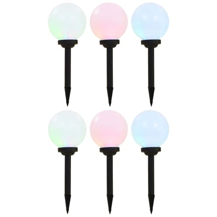 vidaXL Solarlampen 6 st LED rond 20 cm RGB