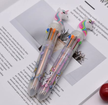 2 stuks balpennen 10-kleuren balpen eenhoorn