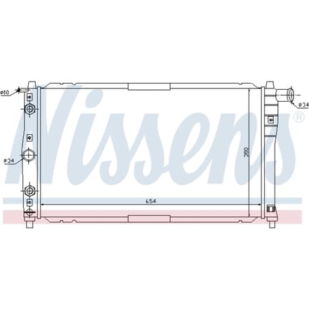 Radiator, motorkoeling NISSENS 616591