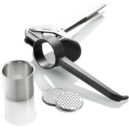 GEFU FORCE ONE® Aardappel-, Sap- en Spätzlepers – Inclusief 2 Schijven – RVS