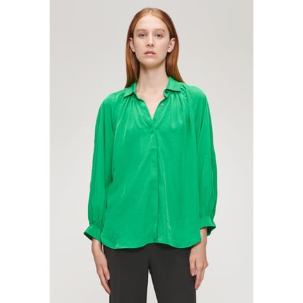ZENGGI Technosilk Oversized Blouse Vivid Green Größe: XS | Blusen Outlet | Damen | Grün