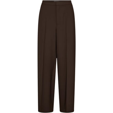 straight fit pantalon met persplooien model 'Leya Miley'