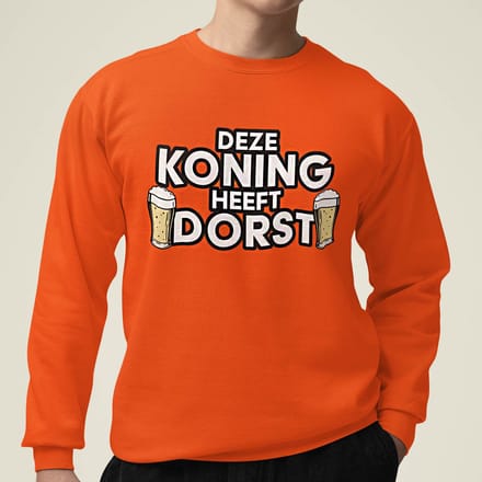 Oranje Koningsdag Trui Deze Koning Heeft Dorst S