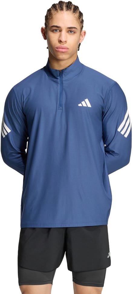 Adidas Performance Adi365 Iconic Longsleeve Met Halflange Rits - Heren - Blauw