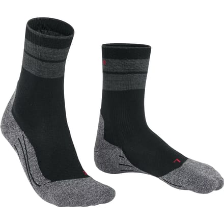 FALKE TK Stabilizing anti-blaar dik wol functioneel materiaal wandelsokken heren zwart - maat 46-48