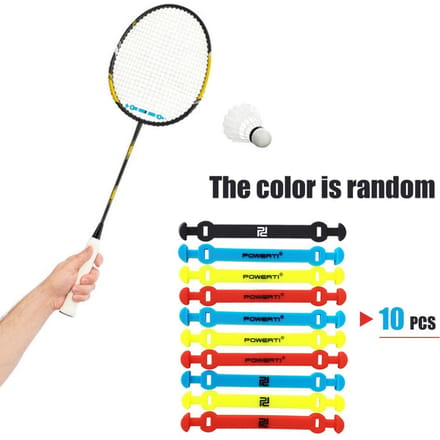 10 stuks Elastische Tennisracket Dempers Siliconen Bandjes Tennisracket Vibratie Absorberende Schok Reducerende Strips black