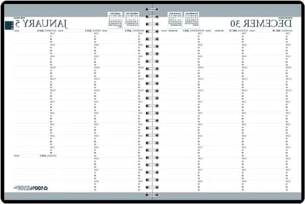 Weekplanner 2025-2026 - Agenda Planner - Professioneel Plannen - Verticale Afspraken - 20.5 x 28.5 cm - Zwart