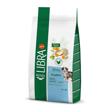 12kg Libra Puppy Kip Droogvoer voor honden