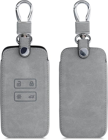 kwmobile Key Cover Compatible with Renault - Grey