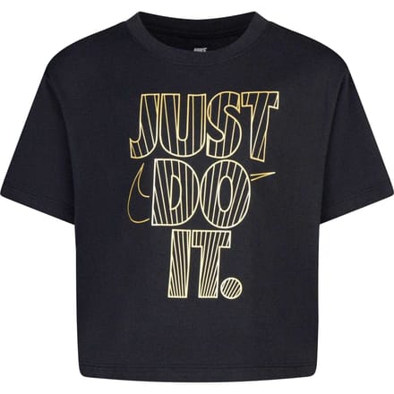 Nike Meisjes Shine Boxy T-Shirt (Zwart)