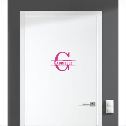 Deursticker Met Naam -  Gabrielle - Roze