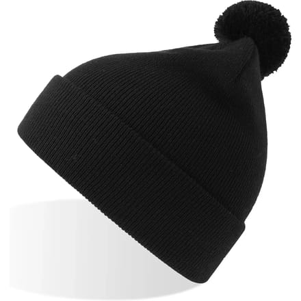 Atlantis Headwear - Kids Wind-s with Pompom Beanie - Black - One Size
