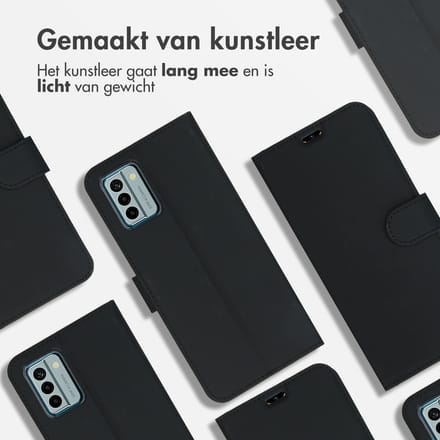Accezz Hoesje - Geschikt voor Nokia G22 - Wallet Softcase Bookcase - Zwart